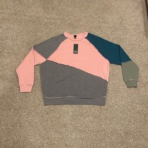 • wild fable patchwork crewneck •